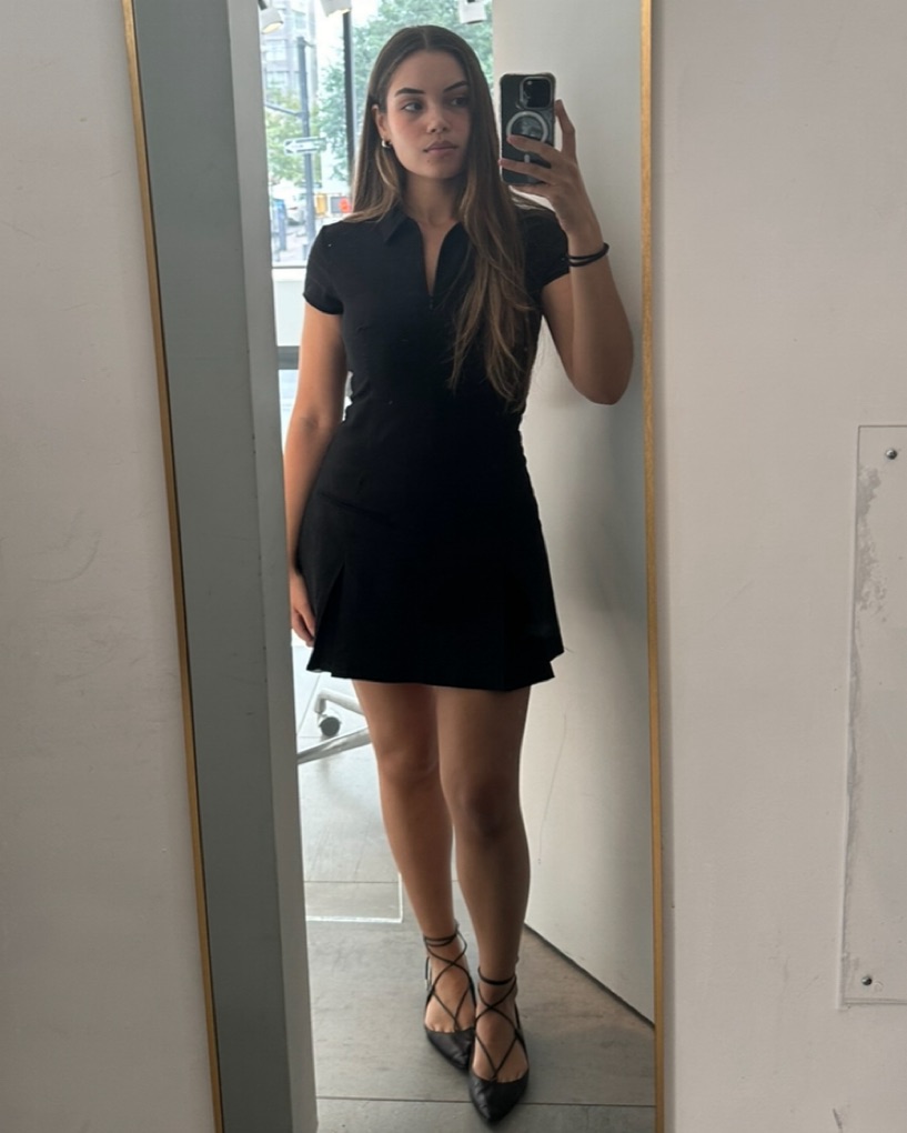 Zara Short Black Pleated Dress by Zara - Pickle