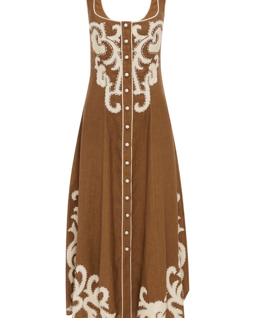 Alemais Western Dress by Alemais - Pickle