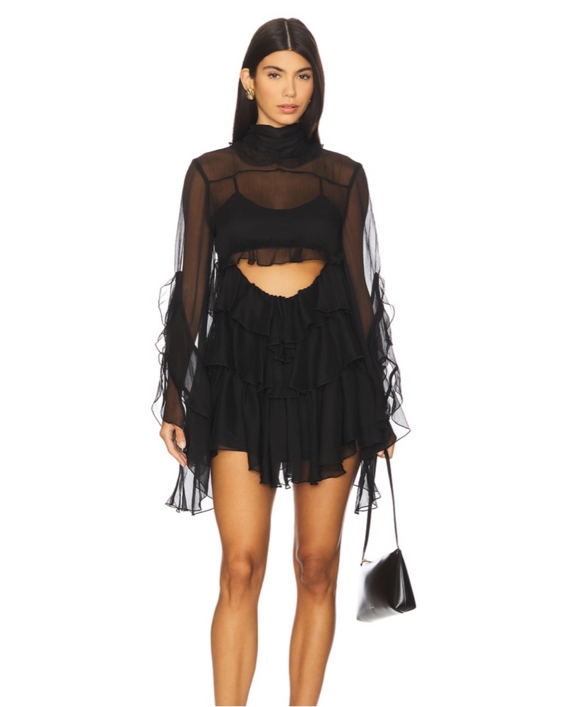aje mini black dress Aje Psychedelia Cut Out Mini – Wardrobe Collective NZ