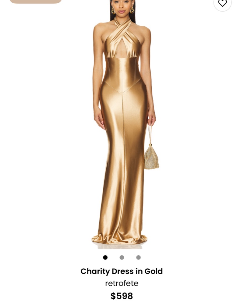 retrofete gold charity dress retrofete Charity Dress in Gold