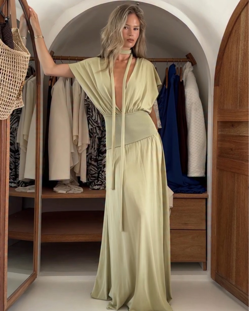 green maxi knit dress maxi pleated knit dress english green