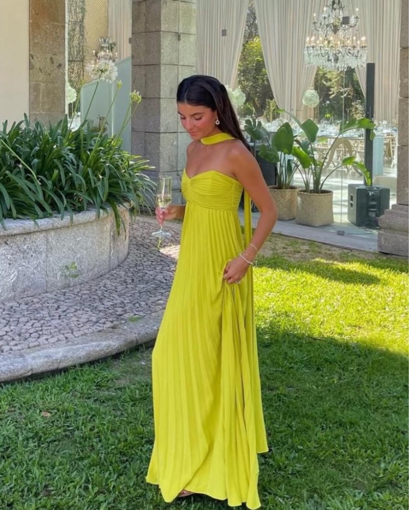 Chartreuse dress from Delfi collective by Delfi Collective - Pickle