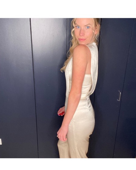 Theory Ivory Satin Jumpsuit | Pickle