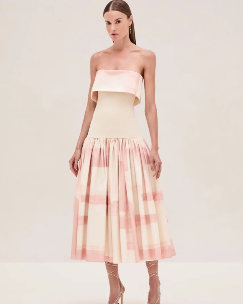 alexis drop waist dress Alexis Strapless Drop Waist Midi by Alexis
