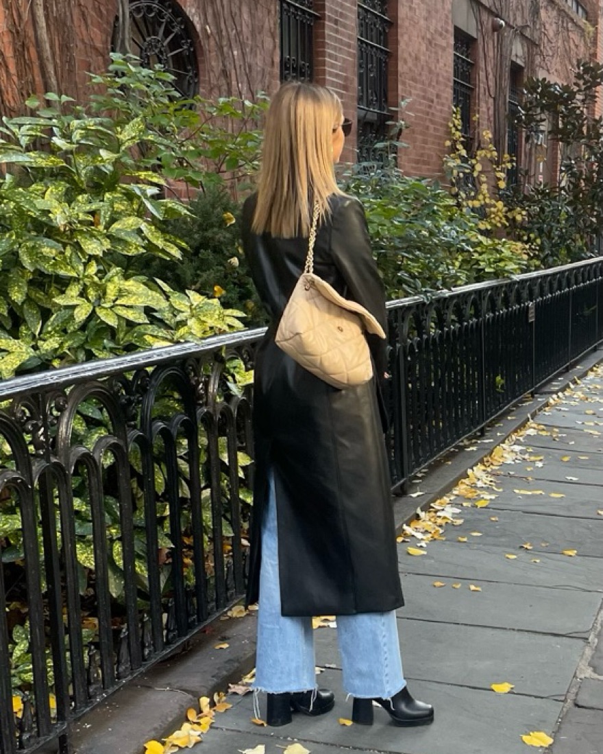 Black Leather Trench Coat | Pickle