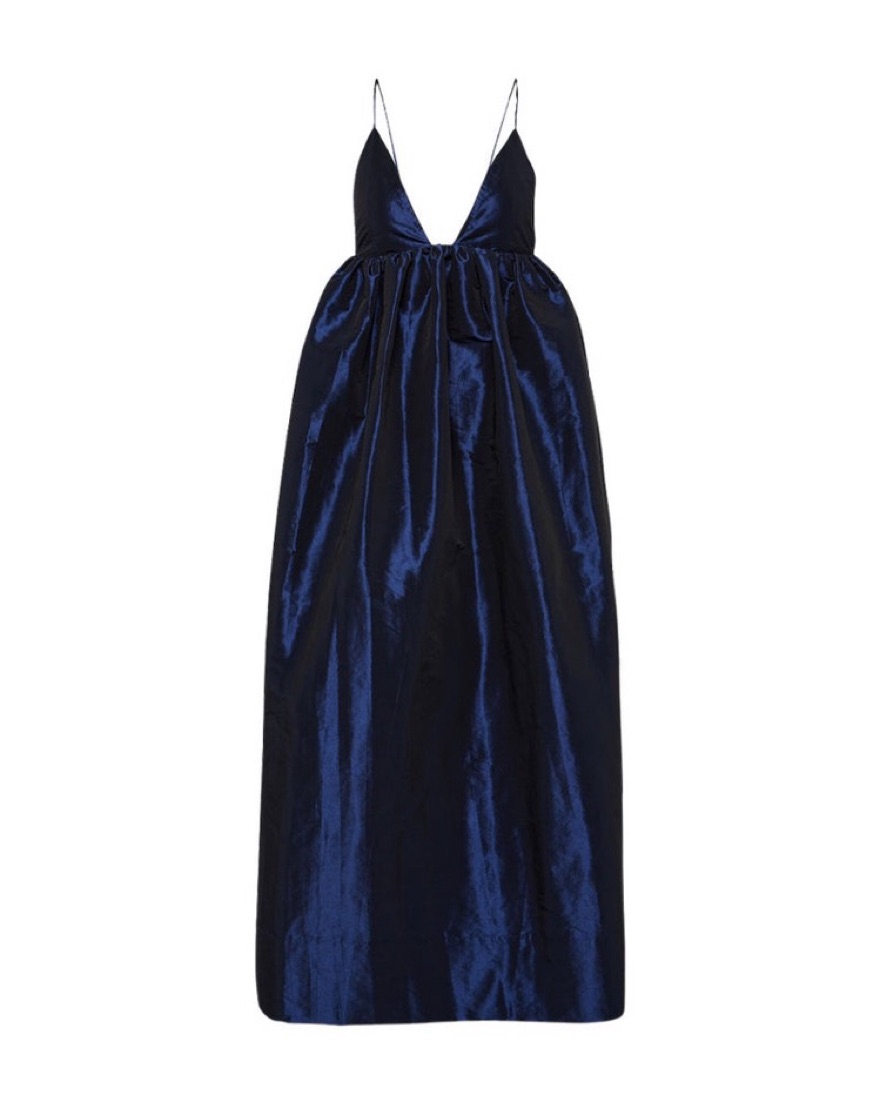 Ganni Taffet Midi Dress by Ganni - Pickle