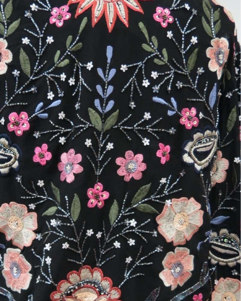 Stunning Floral Embroidered Bomber Jacket by Alice & Olivia - Pickle