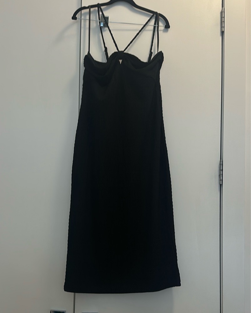 navy halter mini dress Libby Pleated Halter Mini Dress main image 0