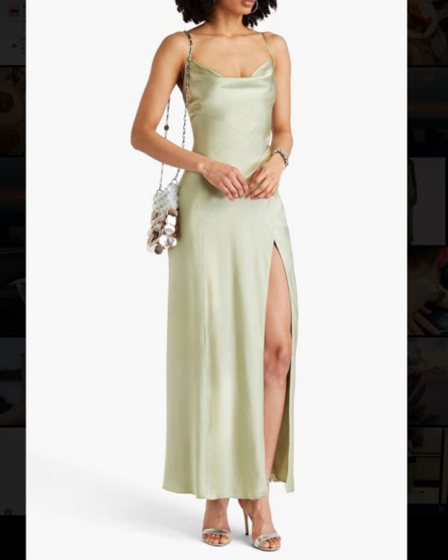 Nicholas Light Green Silk Slip Dress by NICHOLAS - Pickle