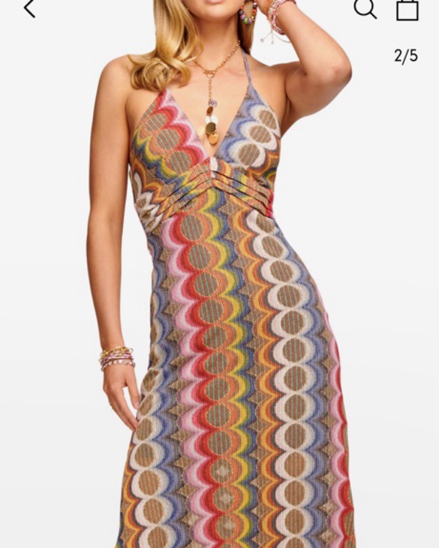 Ramy Brook Myrtle Metallic Groovy Halter by Ramy Brook - Pickle