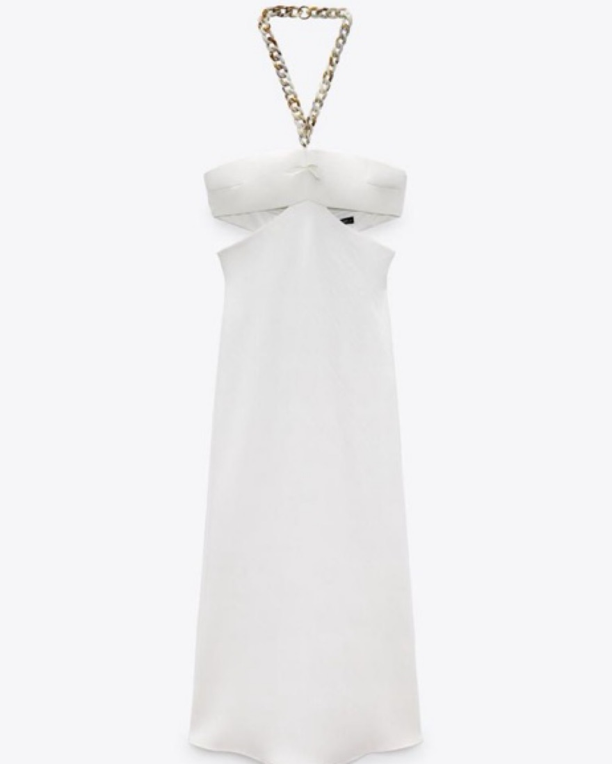◆ゆっち◆ Zara White Cut Out Chain Dress | Pickle
