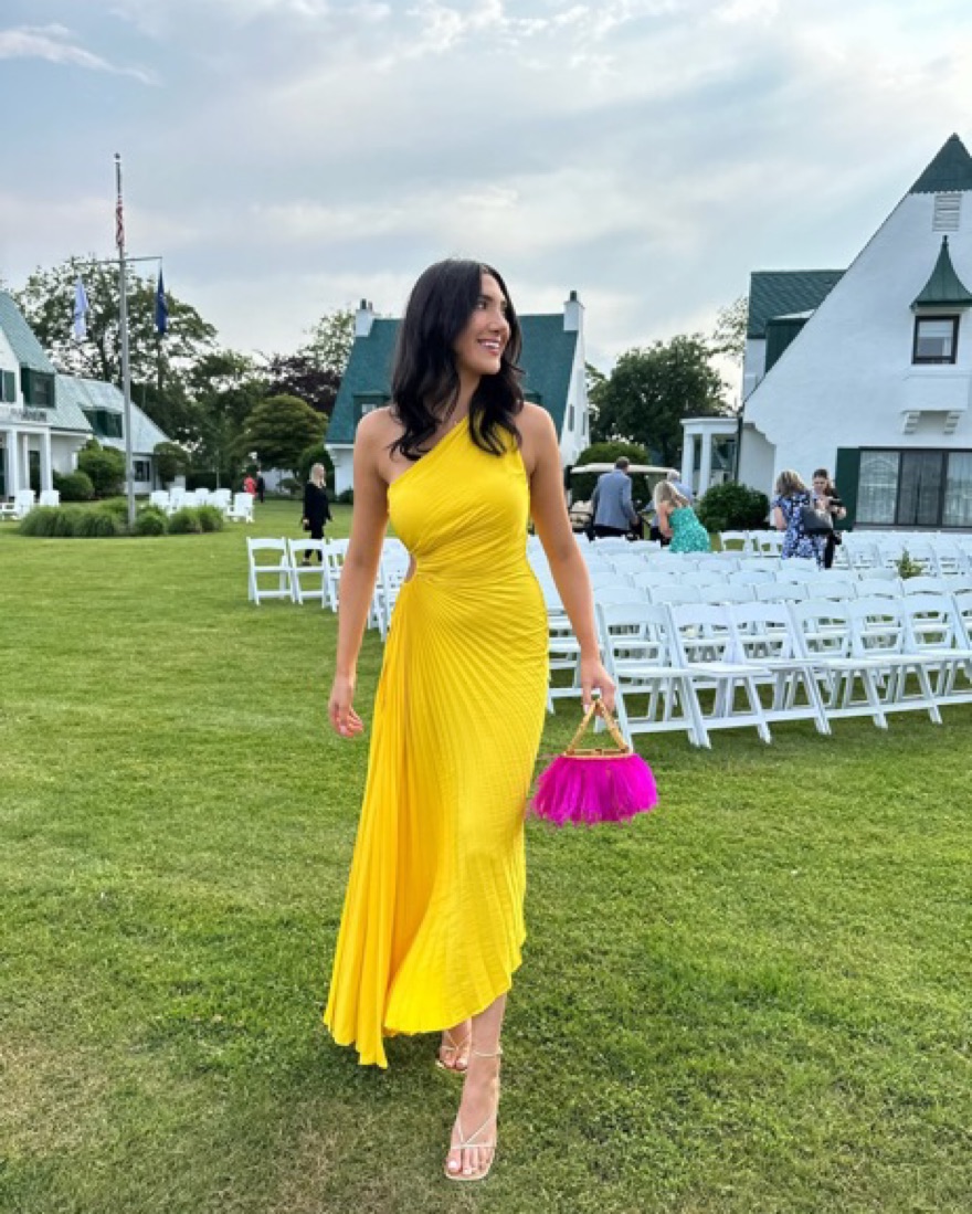 alc yellow dress Women's Alessia Satin + Lace Maxi  Saint Bernard Walker cocktail dress in linen ALC Dress by ALC -