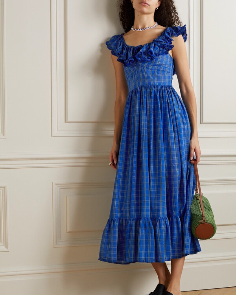 doen blue plaid dress Esa Dress - Dorset Plaid