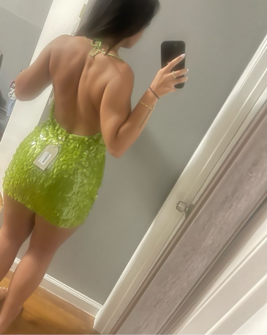 Meshki Green Sequin Dress by Meshki - Pickle