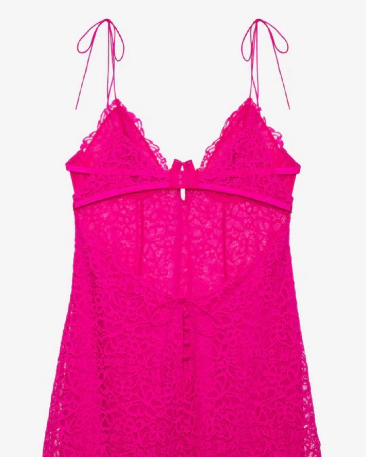 For Love & Lemons Pink Lace Slip Dress by For Love & Lemons - Pickle