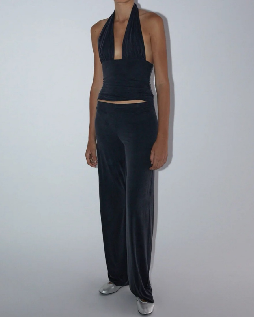 Paloma Wool No 1652/Mopit 黒のホルターネックビスチェ MOPIT-Black halter cupro top – Paloma Wool