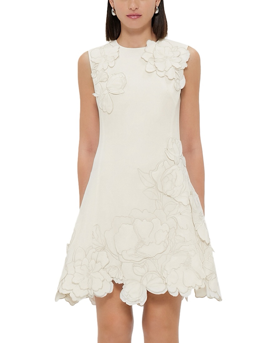 Leo Lin Chloe Appliqu Mini Dress by Leo Lin - Pickle