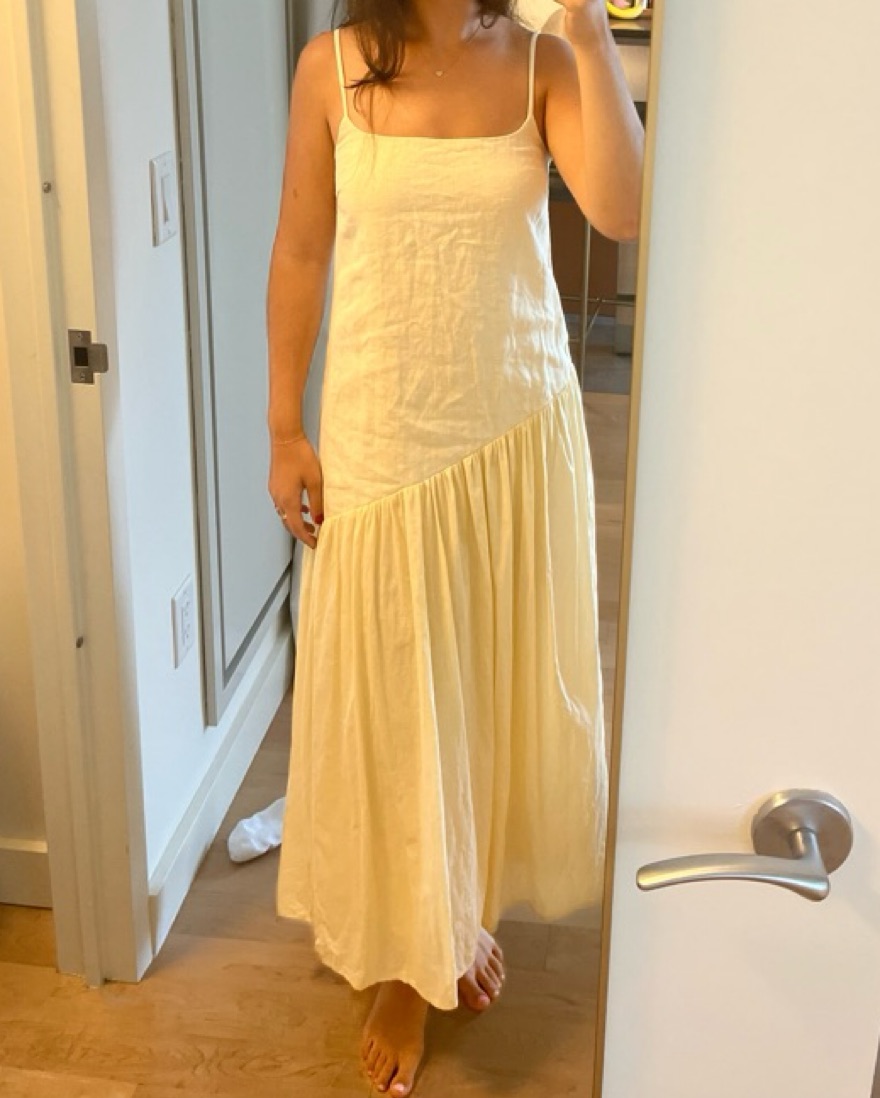 cut out linen mini dress Mc2 Saint Barth Woman Cut Out Mini dress Jara main image 0