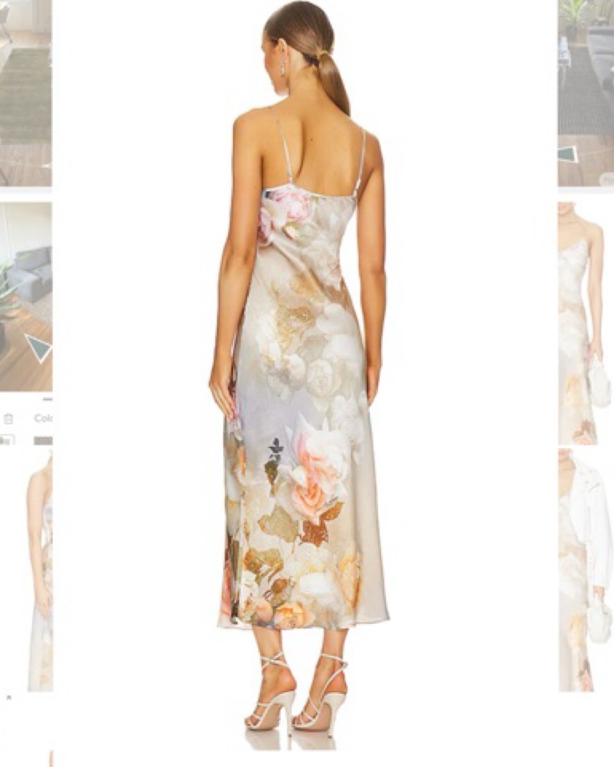 all saints romey long dress Bryony Maxi Slip Dress BLOOM SOFT BLUE