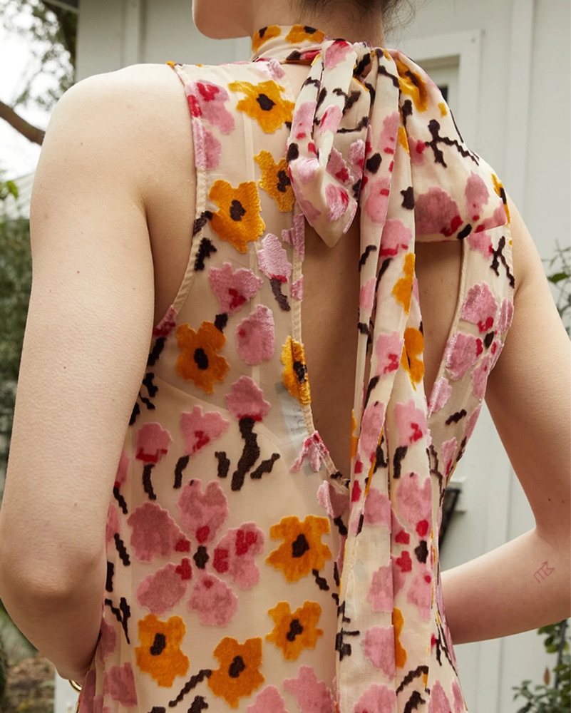 o.p.t Floral Vienne dress by o.p.t - Pickle