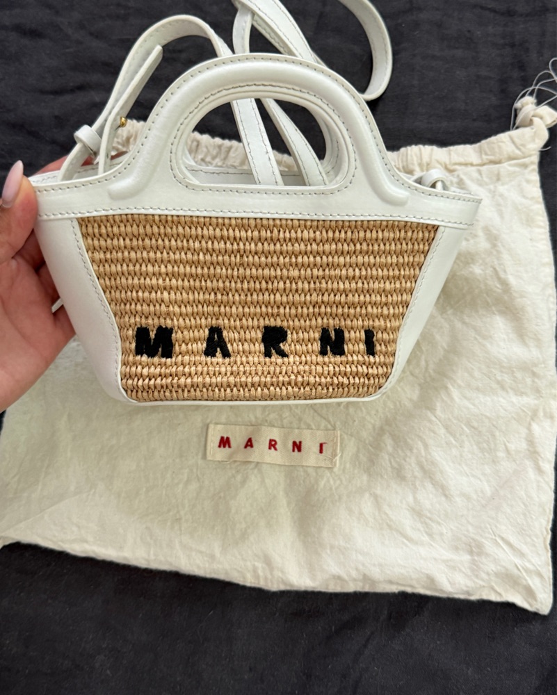 Marni Tropicalia Micro White Raffia Bag by Marni - Pickle