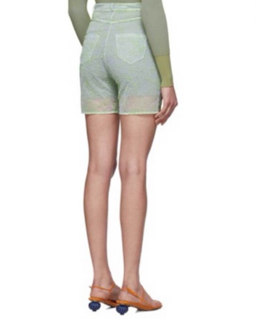 jacquemus ジャックムス　20ss floral shorts グリーン Jacquemus Floral Lace Shorts by Jacquemus - Pickle