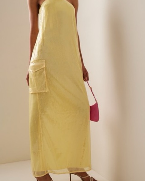 STAUD Casey dress - Yellow Sequin by Staud - Pickle