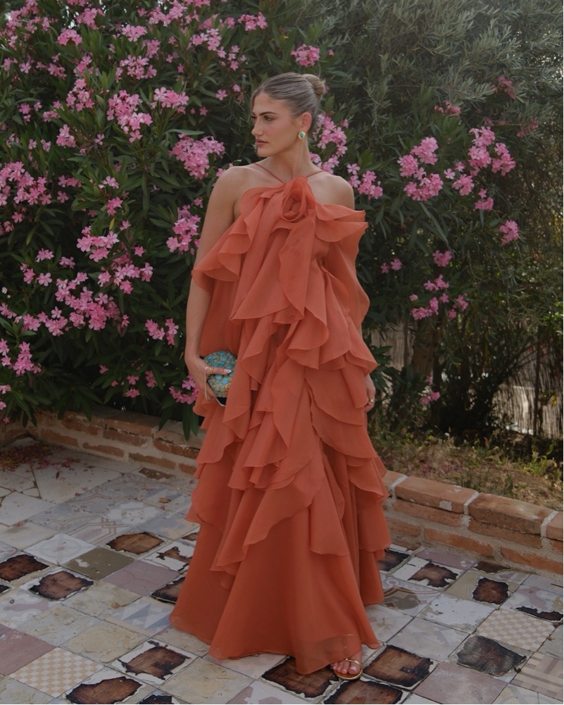 Aje PANDOREA LAYERED MAXI DRESS by Aje - Pickle
