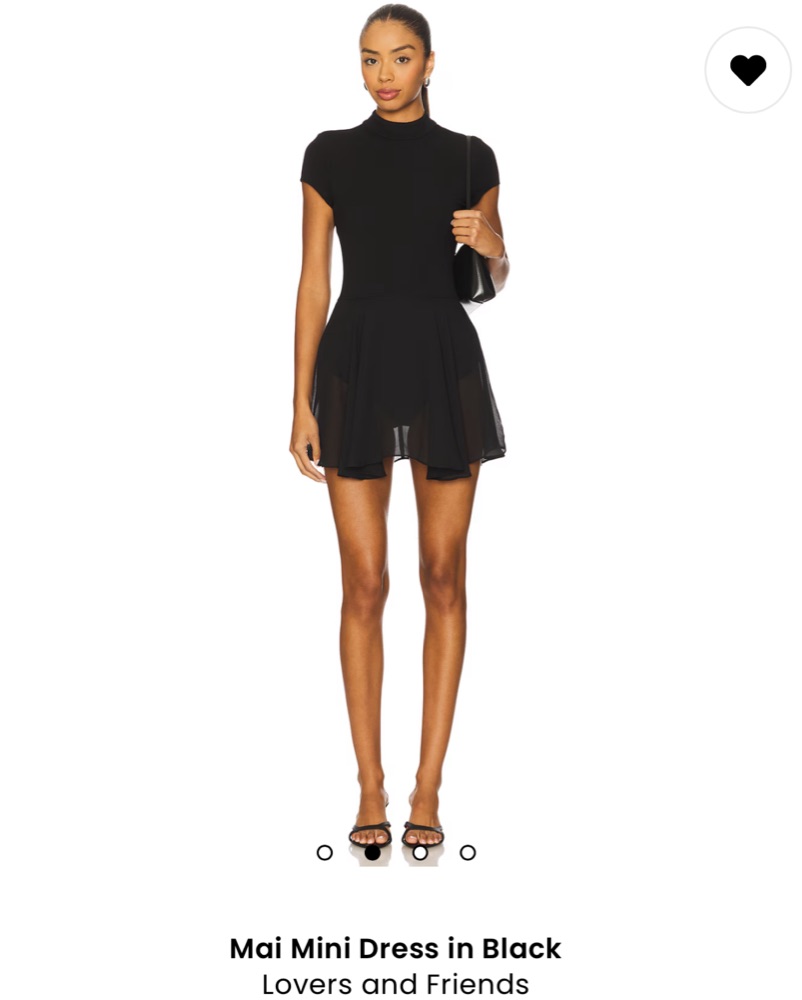 laura mini dress in black lovers and friends Lovers and Friends Laura Mini Dress in Black