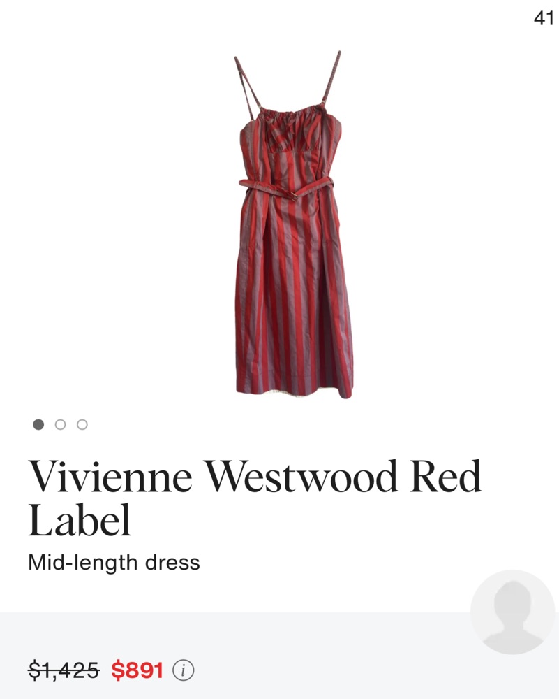 Vivienne Westwood Striped Midi Dress by Vivienne Westwood - Pickle