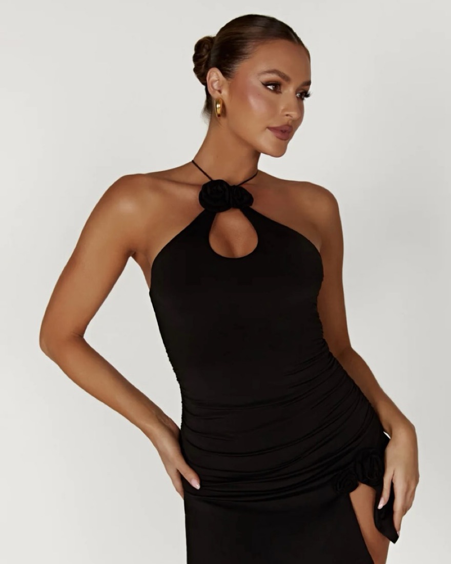 and other stories halter dress Beyond Yoga SoftWash Linen Halter Dress
