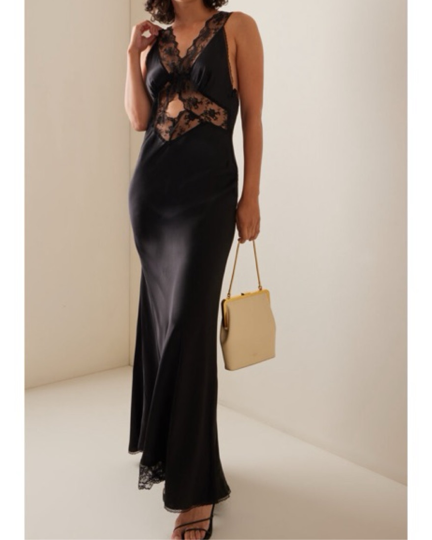ワンピース ETMON Unbalanced Lace Slip Dress, Black Etmon-Unbalanced Lace Slip Dress, Black│삼성물산 온라인몰