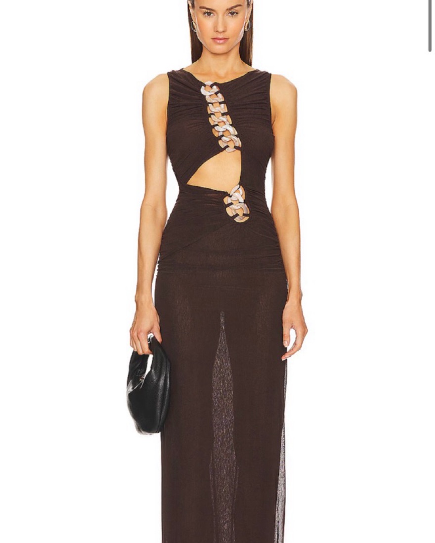 l'academie brown dress L'Academie Nadia Dress in Brown