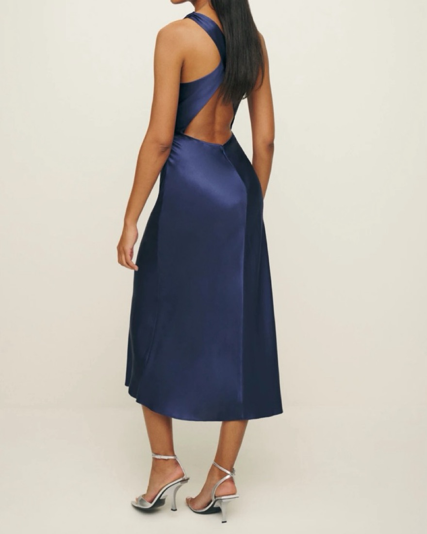 Reformation Blue Iris Casette Silk Dress by Reformation - Pickle