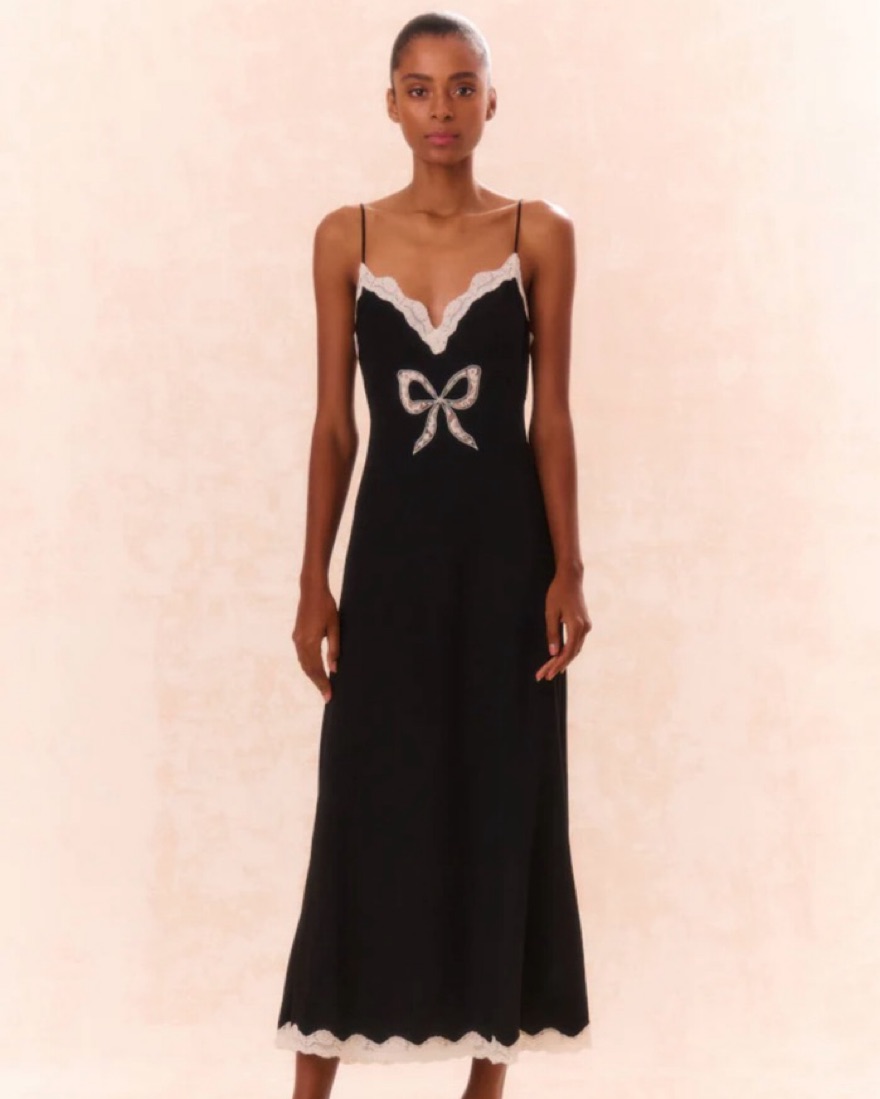 lace halter dresses Delilah Lace Halter Neck Maxi Dress: Black main image 1