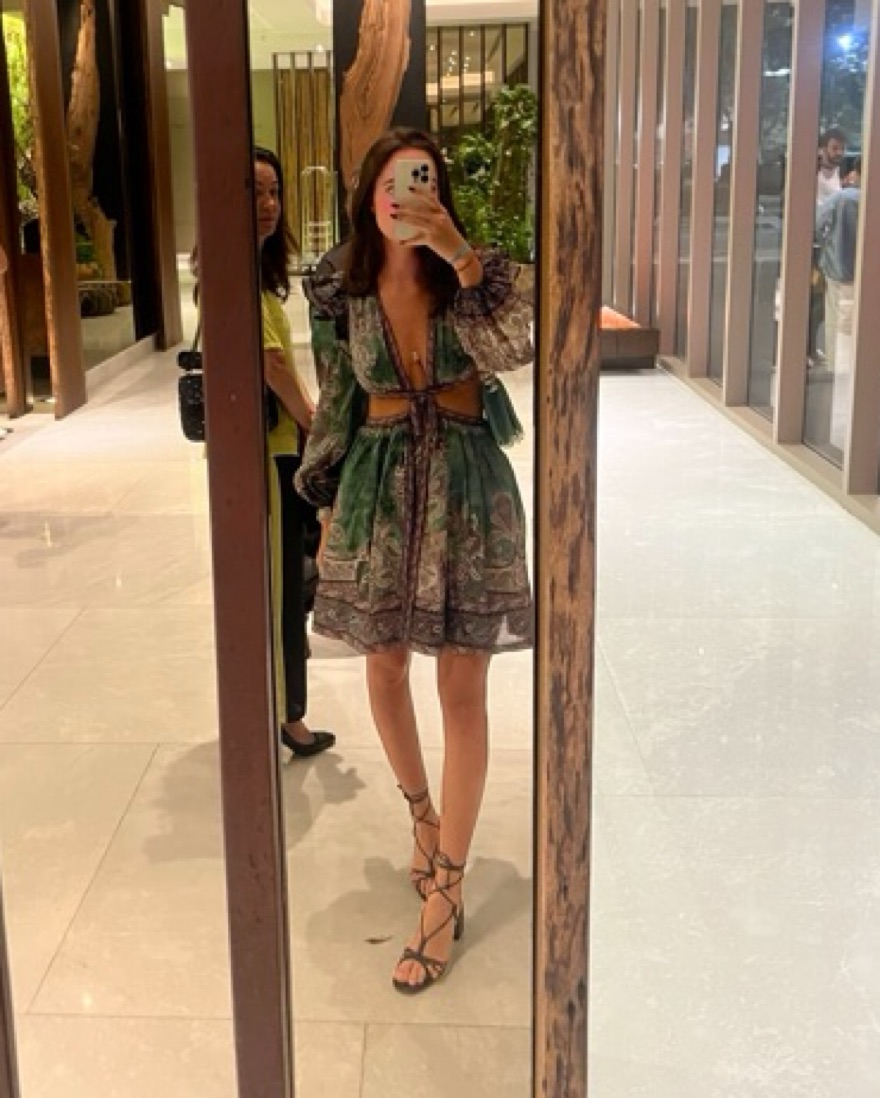 green painted welsh dresser Picture Perfect Floral Mini Dress in Kelly Green M / kelly-green main image 0