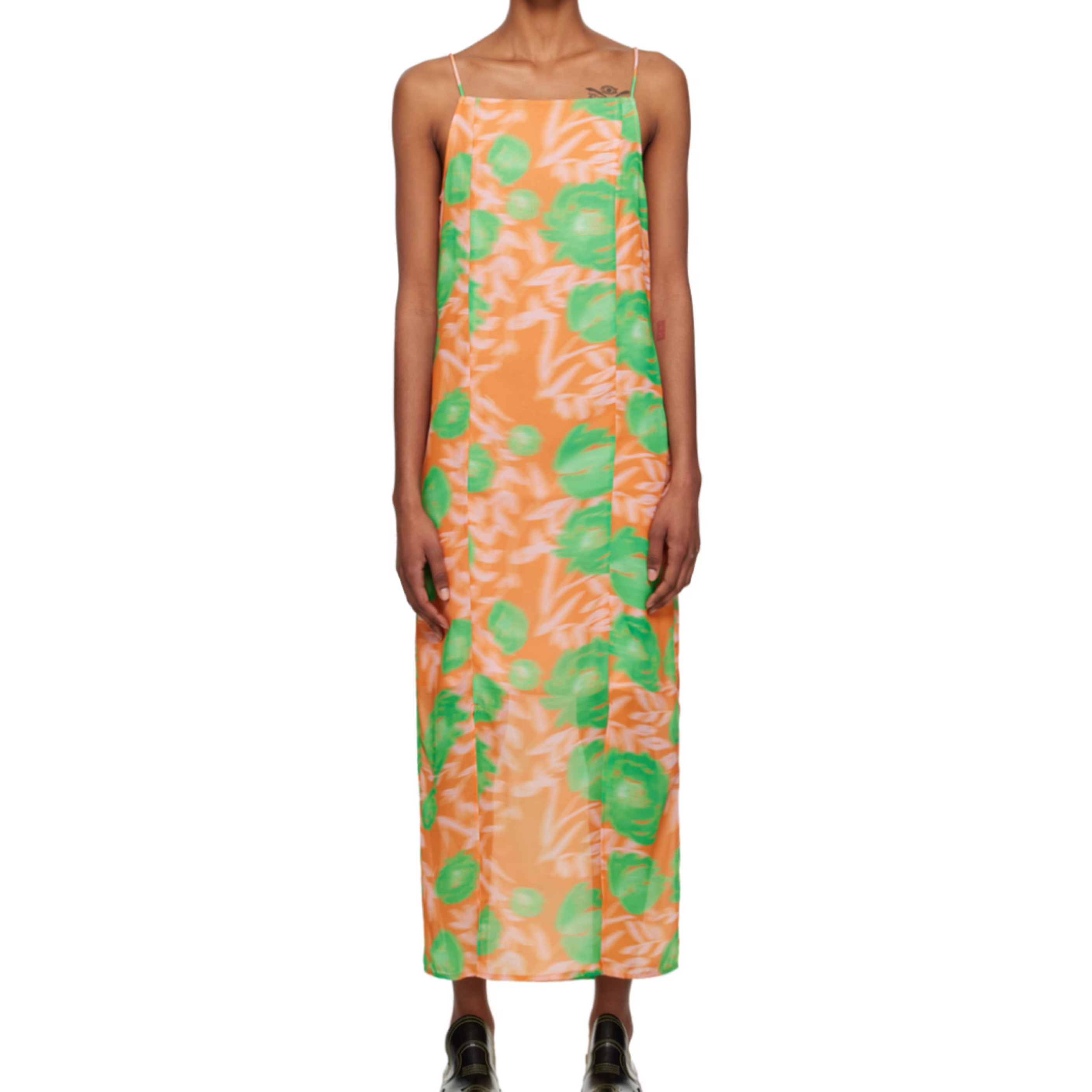 Ganni Printed Light Crepe Midi-Dress by Ganni - Pickle