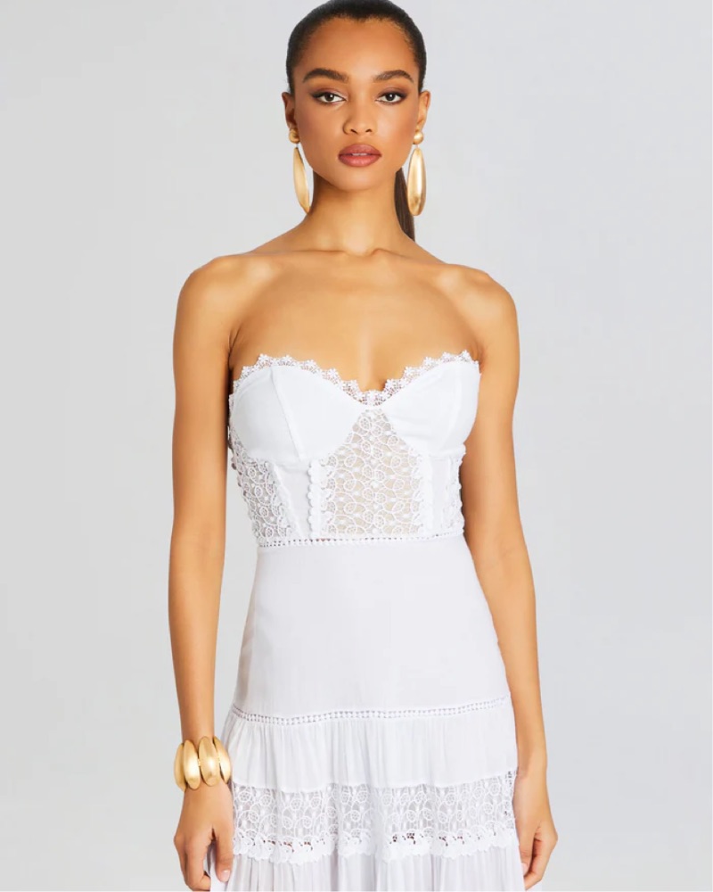 white dress puffy sleeves White Prom Dresses V-Neck Puffy Sleeves A-Line Evening Gown for Wedding