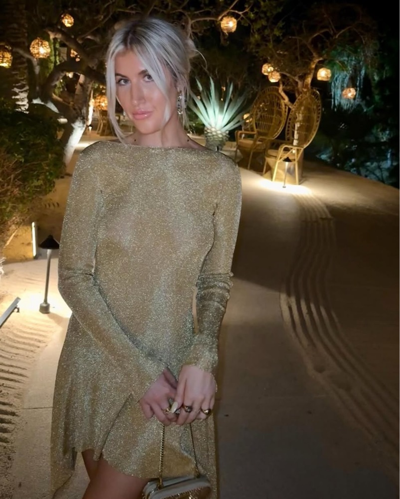 guizio gold dress GUIZIO Rose Dress In Metallic Gold by Danielle Guizio