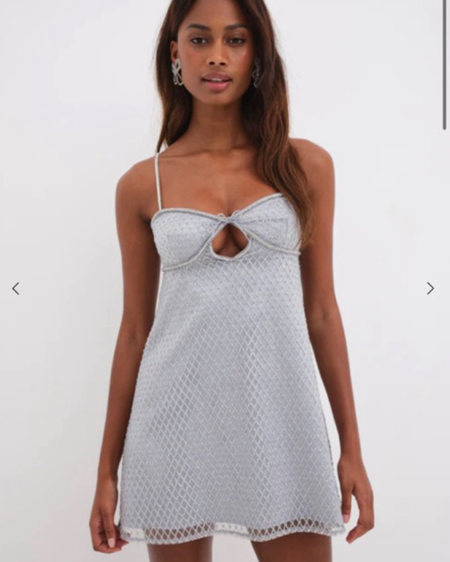 For Love Lemons Glitter Slip Dress Pickle