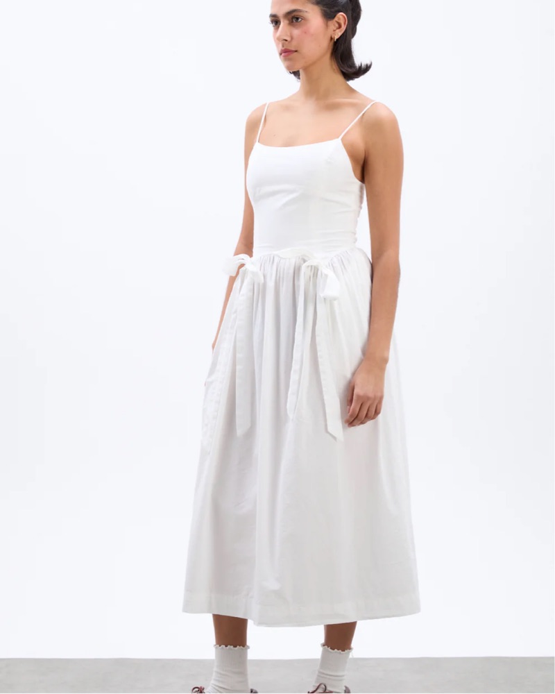 damson madder penelope midi dress Penelope Bow Midi Dress