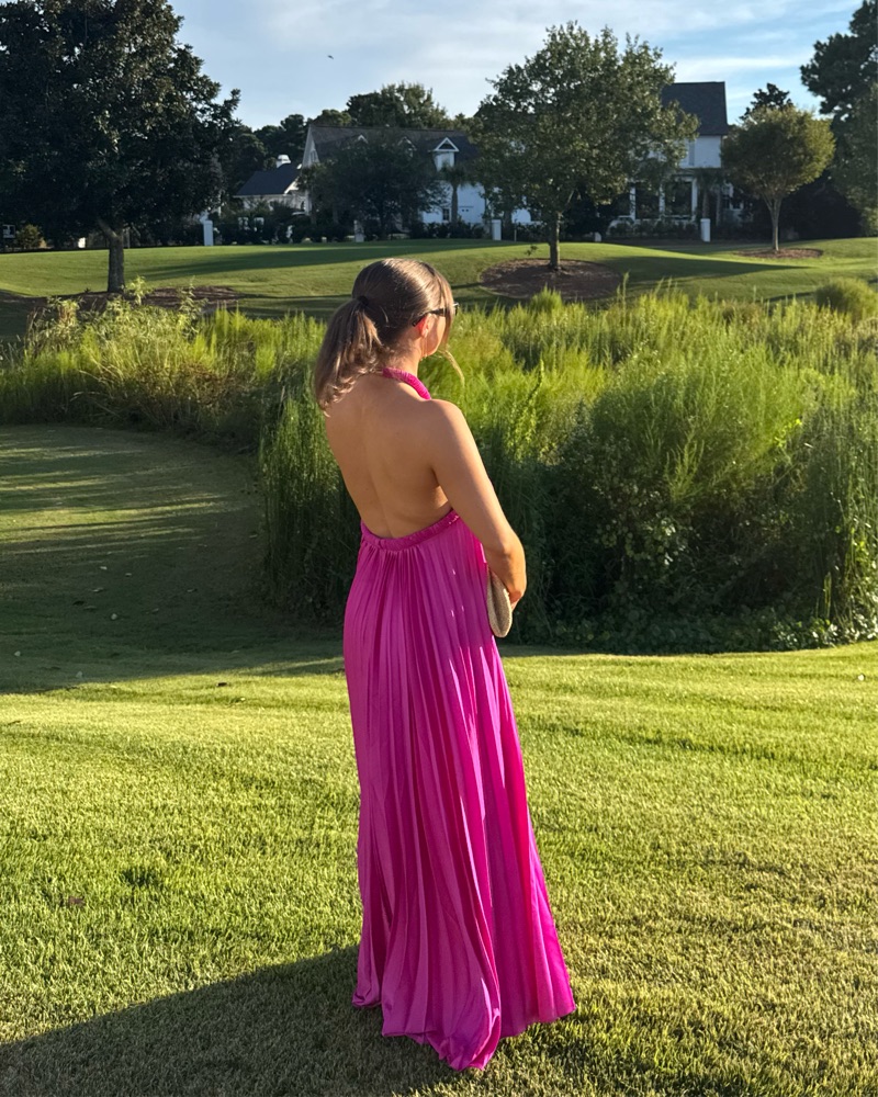 acler hot pink dress ESHER MAXI DRESS