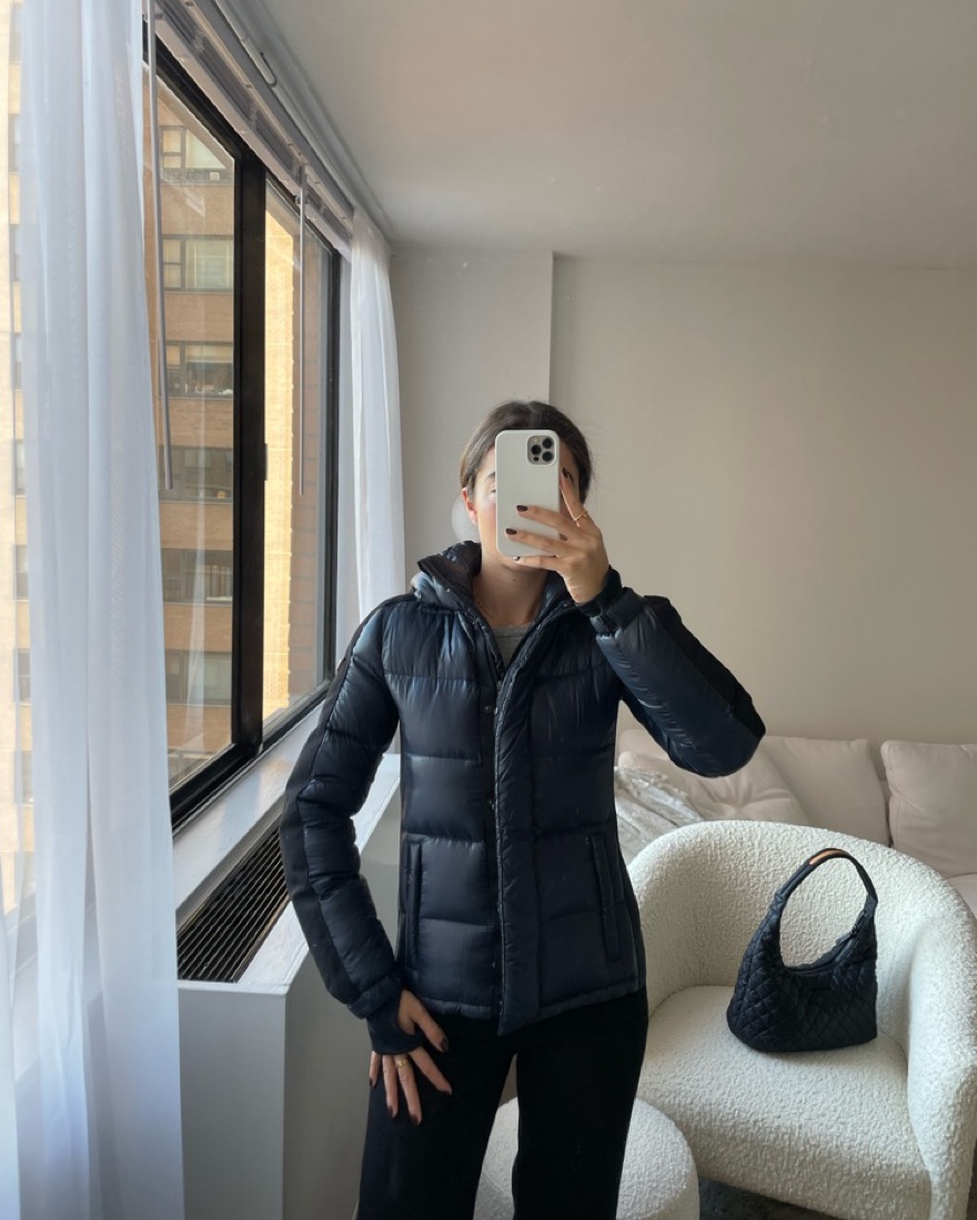 $950 Prada Blue Puffer Jacket by Prada - Pickle