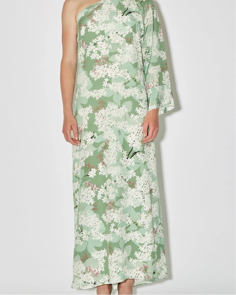 Bernadette Green Floral Silk Dress by Bernadette - Pickle