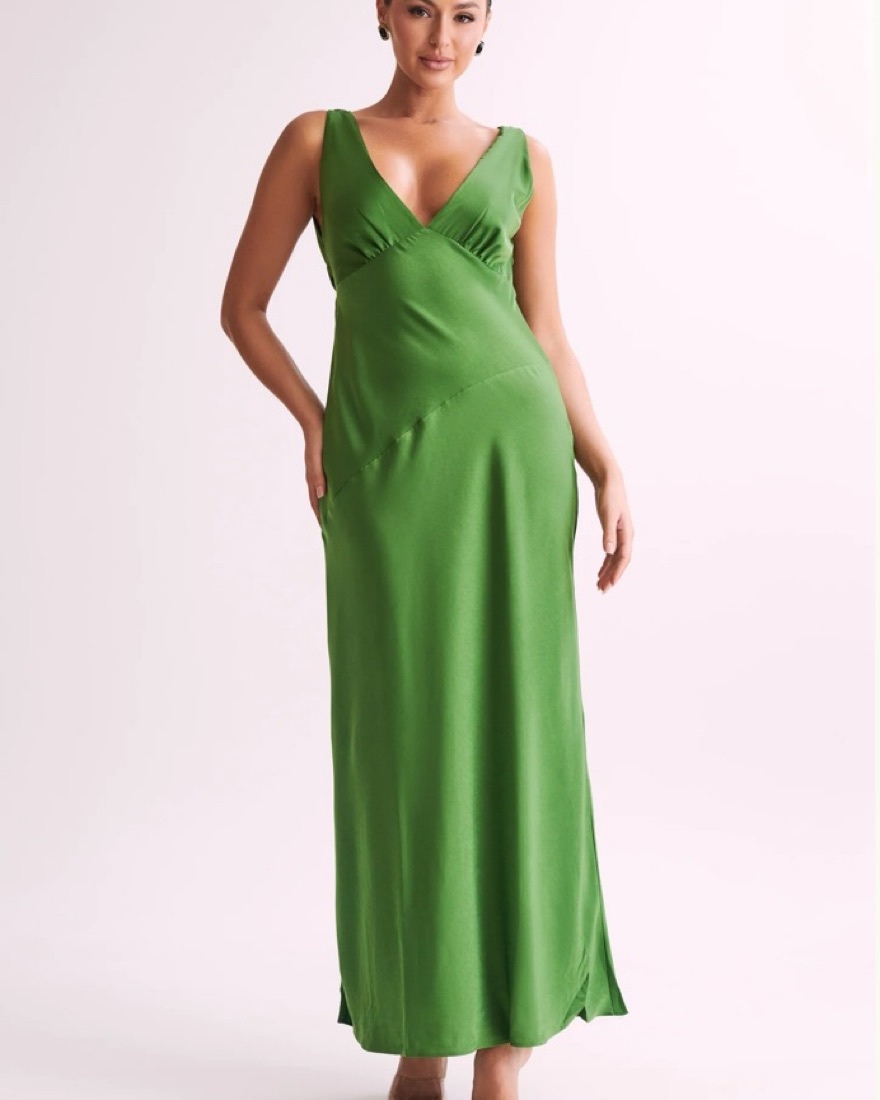 nadia maxi satin dress with back cowl silver Nadia Maxi Satin Dress With Back Cowl - Silver