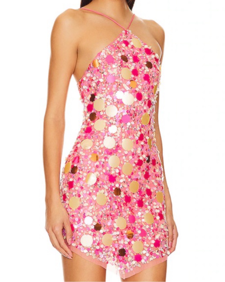 emmy pink disco sequin mini dress Disco Queen Sequin Tube Bodycon Mini Dress Bronze / Medium (4/6)