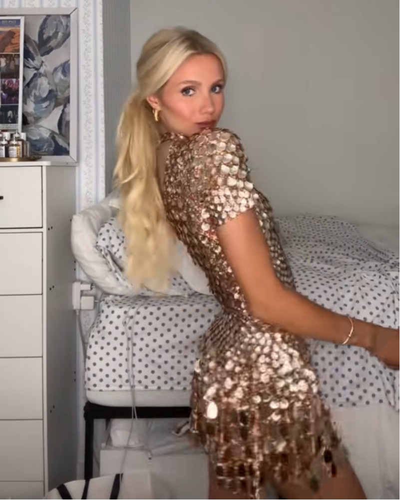 Gold Birthday Sequin dress by Born In Stockholm - Pickle