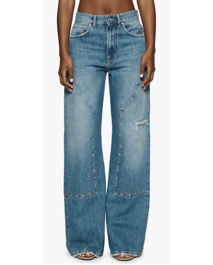 PURPLE Bling Wide Leg Carpenter Jeans | Pickle