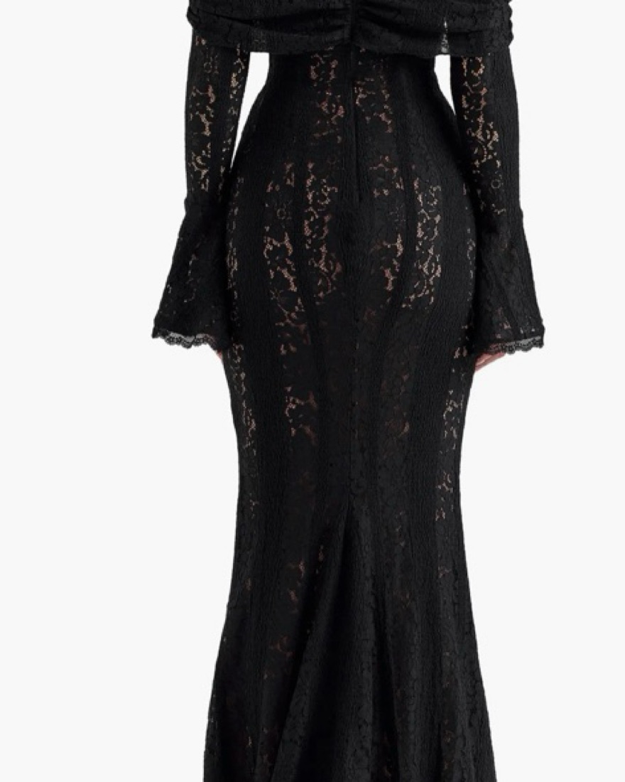 house of cb black long dress Rent HOUSE OF CB Anabella Lace Up Maxi (Black)