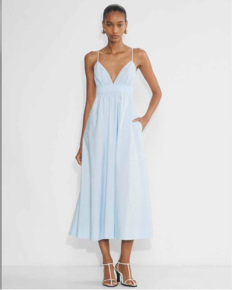Elegant Light Blue Midi Dress by Aritzia - Pickle